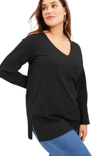June + Vie Long Sleeve V Neck One + Only Tunic