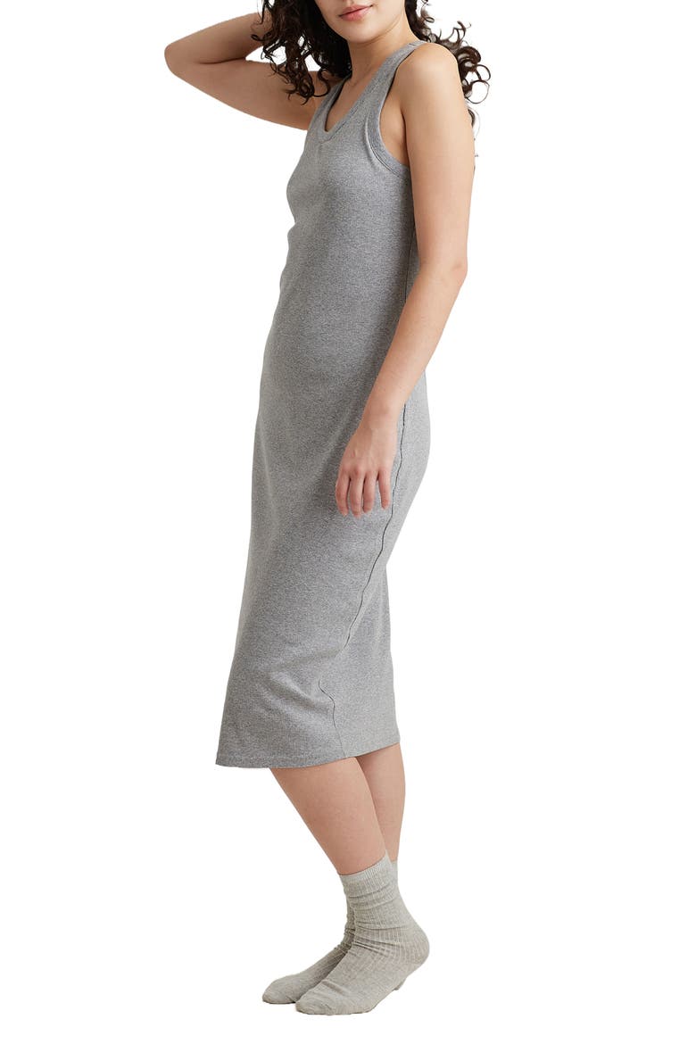 Milla Rib Shelf Bra Nightgown, Alternate, color, GREY