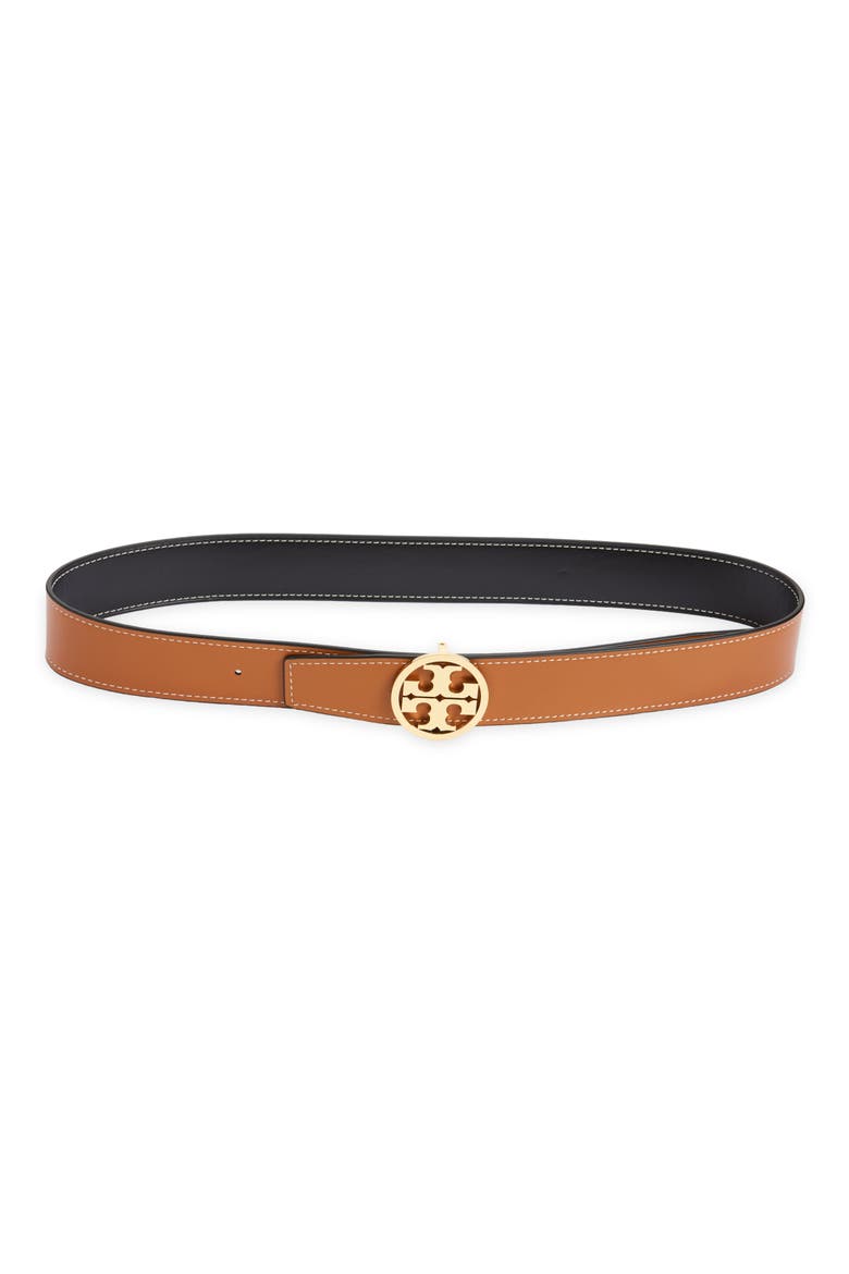1.5-Inch Miller Smooth Leather Reversible Logo Belt, Alternate, color, BLACK / MALT WHISKEY