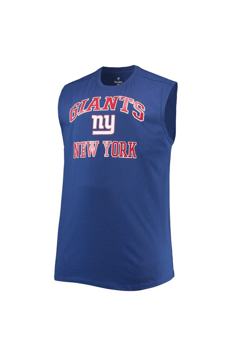 PROFILE Men's Royal New York Giants Big & Tall Muscle Tank Top, Alternate, color, 