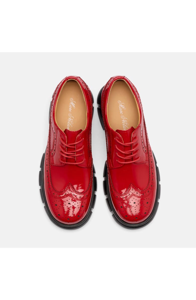 MARC NOLAN Ms. Alexander Leather Lug Wingtip Derby, Alternate, color, Red