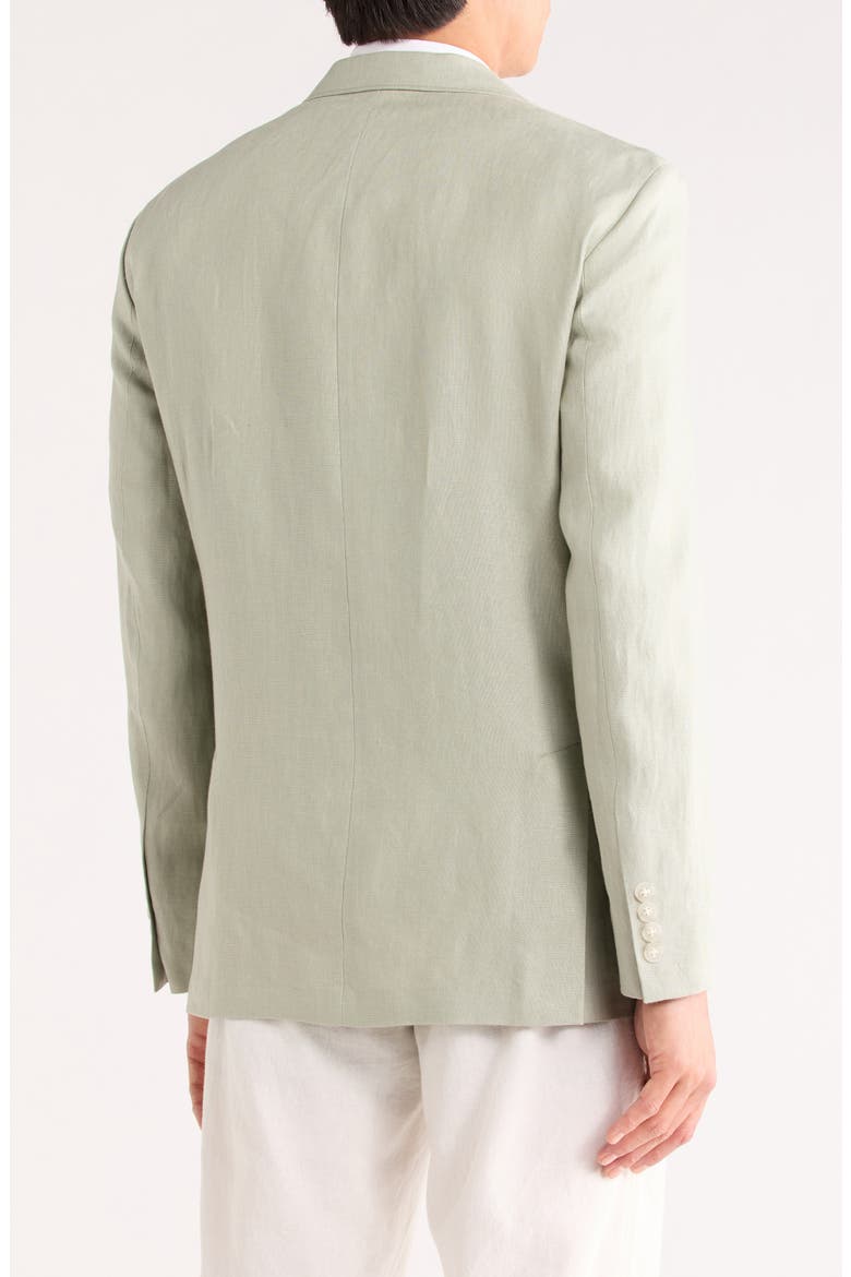 Solid Notch Lapel Linen Sport Coat, Alternate, color, GREEN SEAGRASS