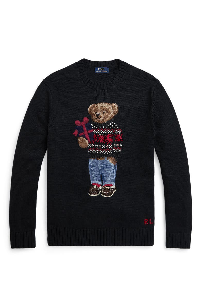 Polo Ralph Lauren Holiday Polo Bear Crewneck Sweater, Alternate, color,
