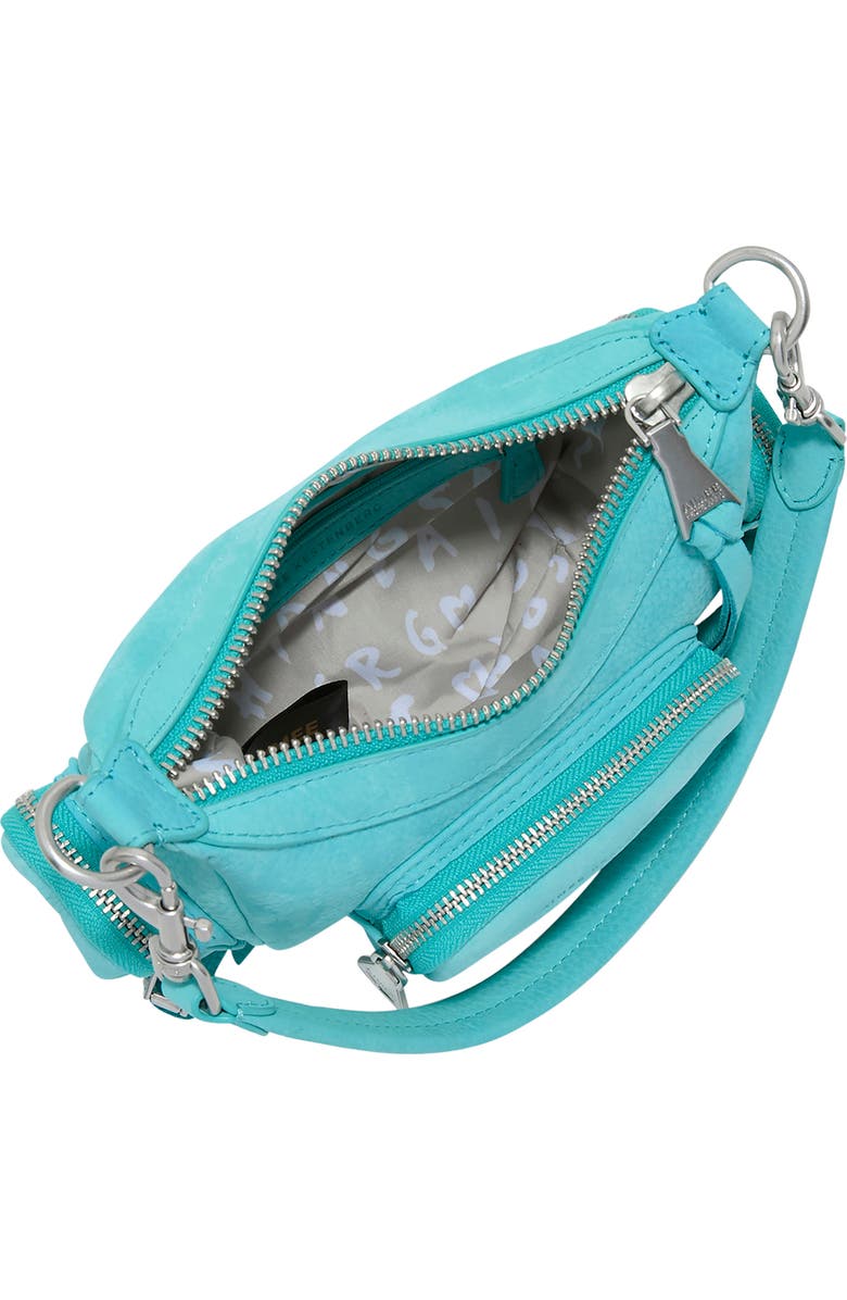 AIMEE Away We Go Mini Convertible Crossbody Bag, Alternate, color, Ocean Blue Nubuck