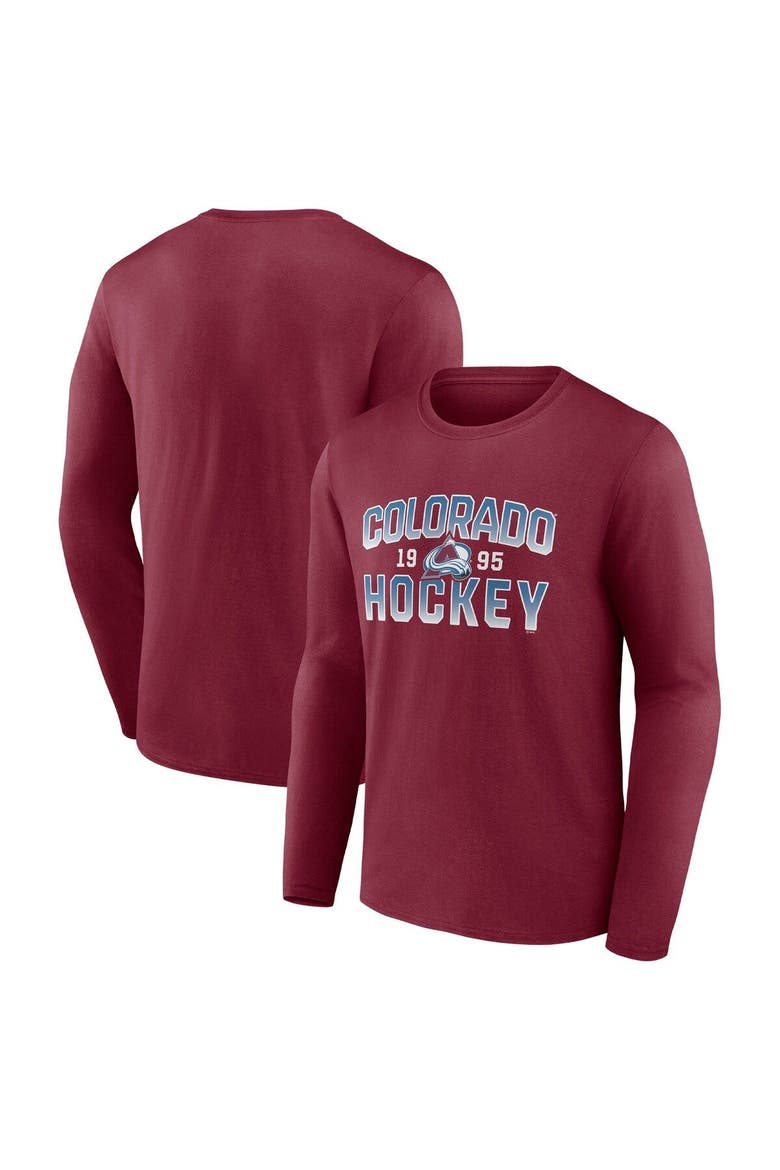 Men's Fanatics Branded Garnet Colorado Avalanche Skate Or Die Long Sleeve T-Shirt, Alternate, color, Garnet