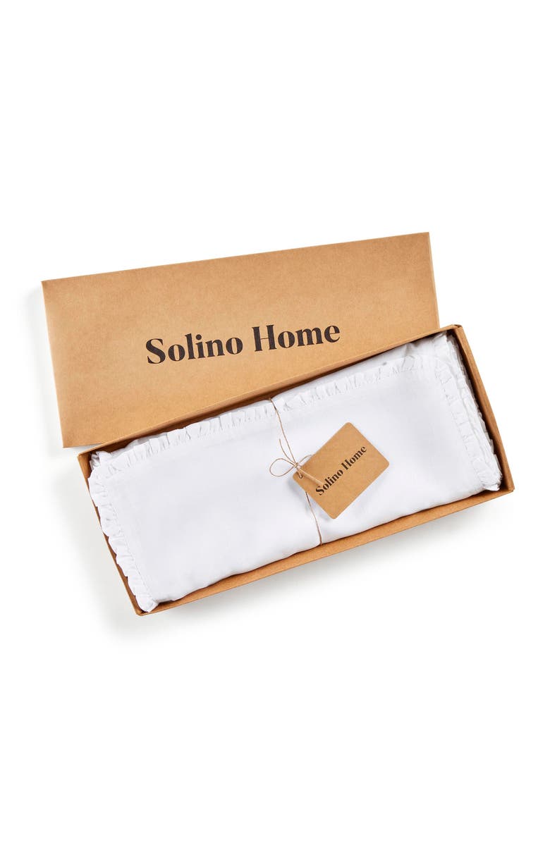 Solino Home Linen Table Runner - Juliette Ruffle, Alternate, color, White