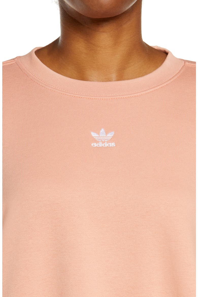 Women's Crewneck Sweatshirt, Alternate, color, AMBIENT BLUSH