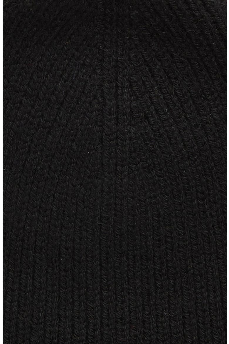 Blake Logo Patch Wool Blend Rib Beanie, Alternate, color, BLACK