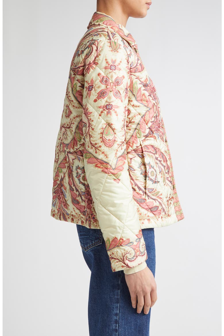 Paisley Quilted Barn Jacket, Alternate, color, OFF WHITE PRINT