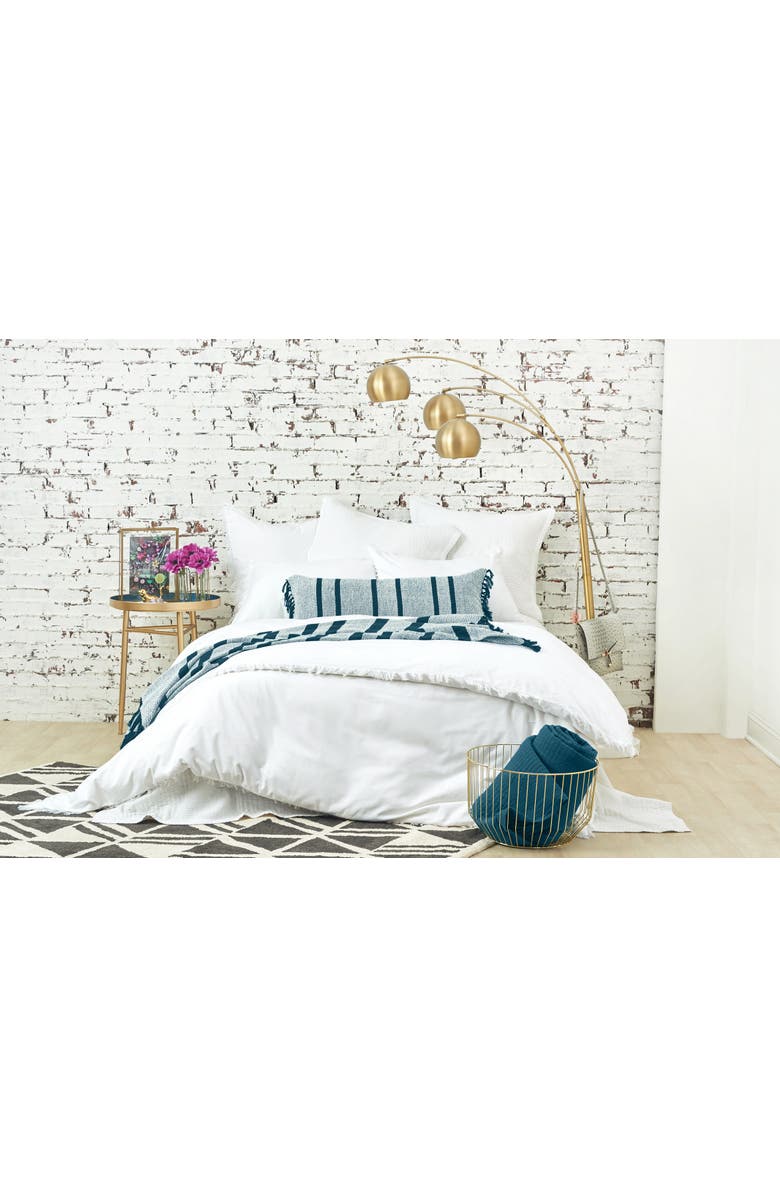 carol & frank Graham Diamond Pattern White 100% Cotton Euro Pillow Sham 26" x 26", Alternate, color, White