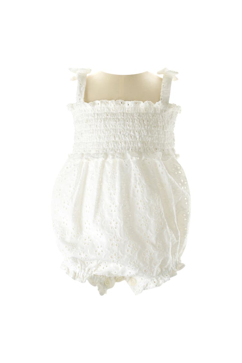Eyelet Ruched Bubble, Main, color, White