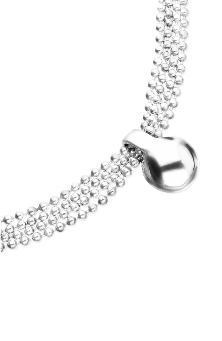 UNODE50 Necklace with silver threads and large dial, Alternate, color, Silver