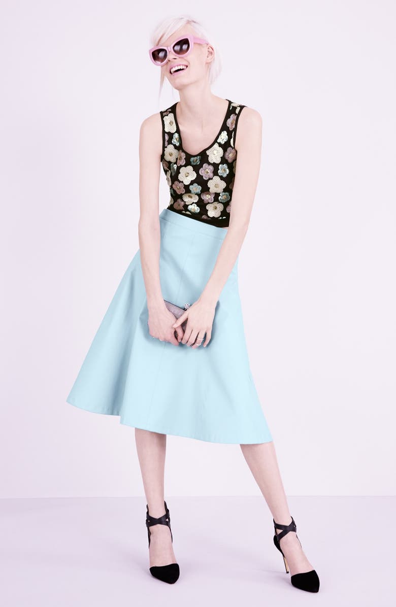 ASTR the Label ASTR Faux Leather A-Line Midi Skirt, Alternate, color, 