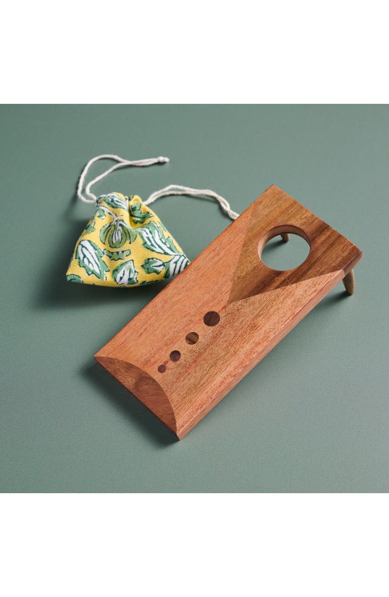 Ten Thousand Villages Wood Tabletop Cornhole Game, Alternate, color,