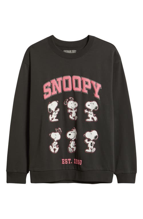 Golden Hour Peanuts® Snoopy Puff Print Graphic Sweatshirt In Gray