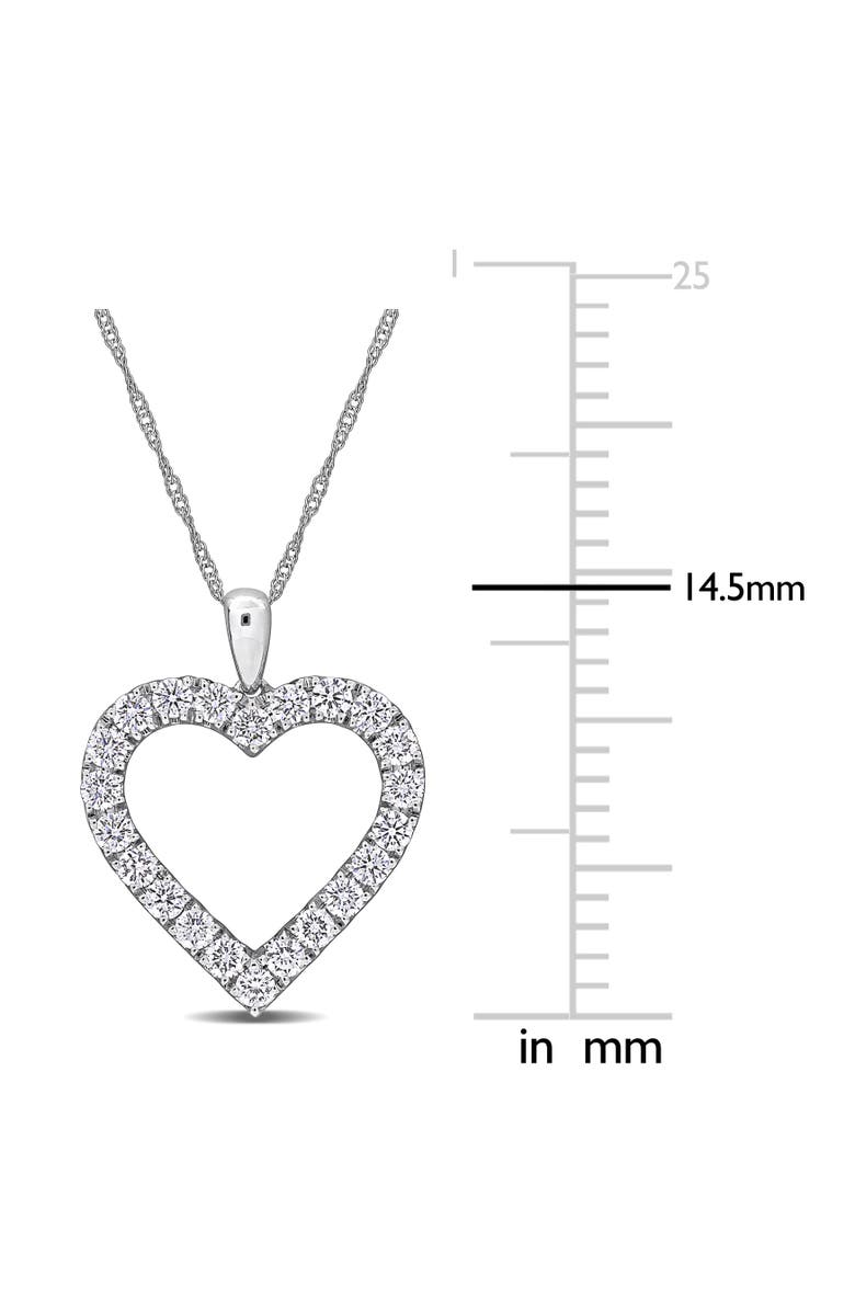 Julianna B. Lab-Grown Diamond Open Heart Necklace 14k, Alternate, color, White Gold