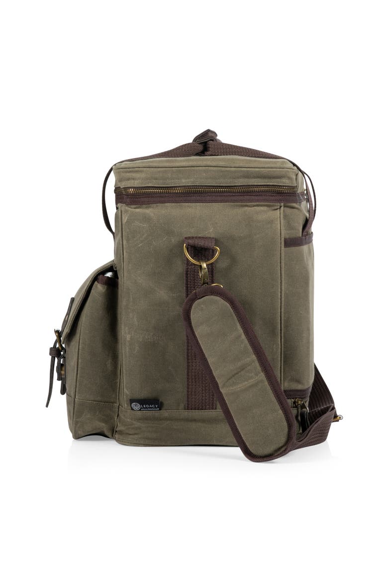 Weekender 6 Bottle Insulated Wine Bag, Alternate, color, Khaki Green with Brown Accents