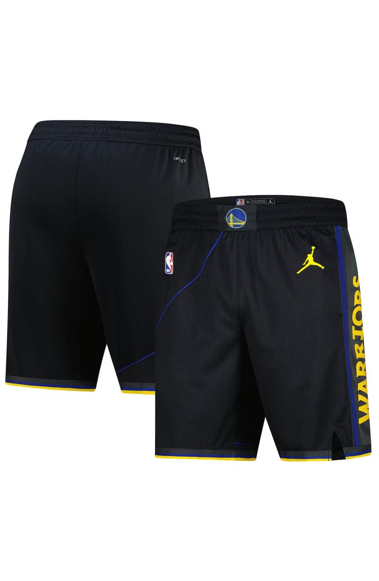 Jordan Brand Men's Jordan Brand Black Golden State Warriors 2024/25 Statement Edition Swingman Performance Shorts, Main, color, 