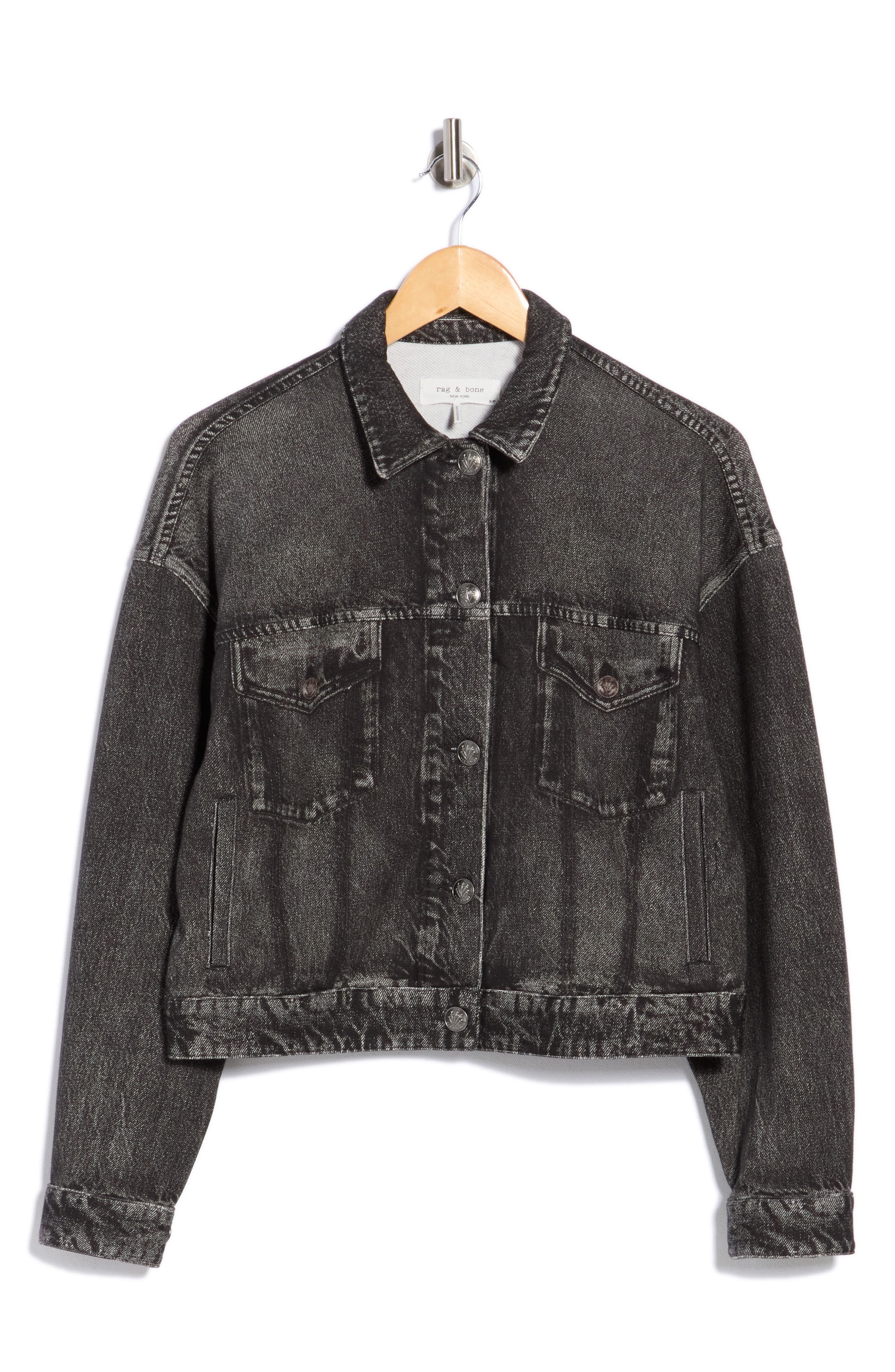 rb Miramar Trompe l'Oeil Faux Denim Terry Trucker Jacket