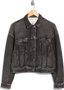 rag & bone rb Miramar Trompe l'Oeil Faux Denim Terry Trucker Jacket