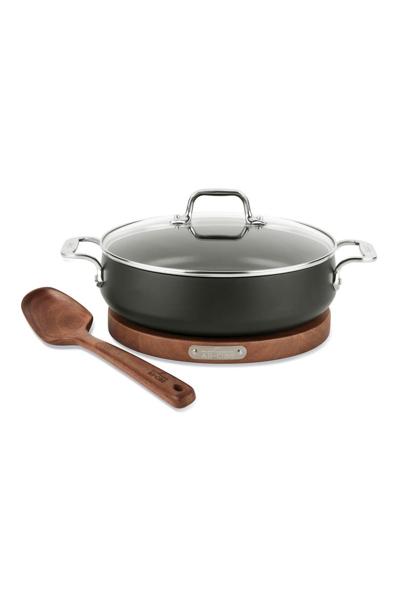 HA1 4-Quart Hard Anodized Nonstick Sauté Pan, Main, color, BLACK