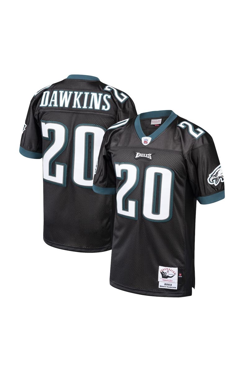 Mitchell & Ness Men's Mitchell & Ness Brian Dawkins Black Philadelphia Eagles 2003 Authentic Throwback Retired Player Jersey, Main, color, Black