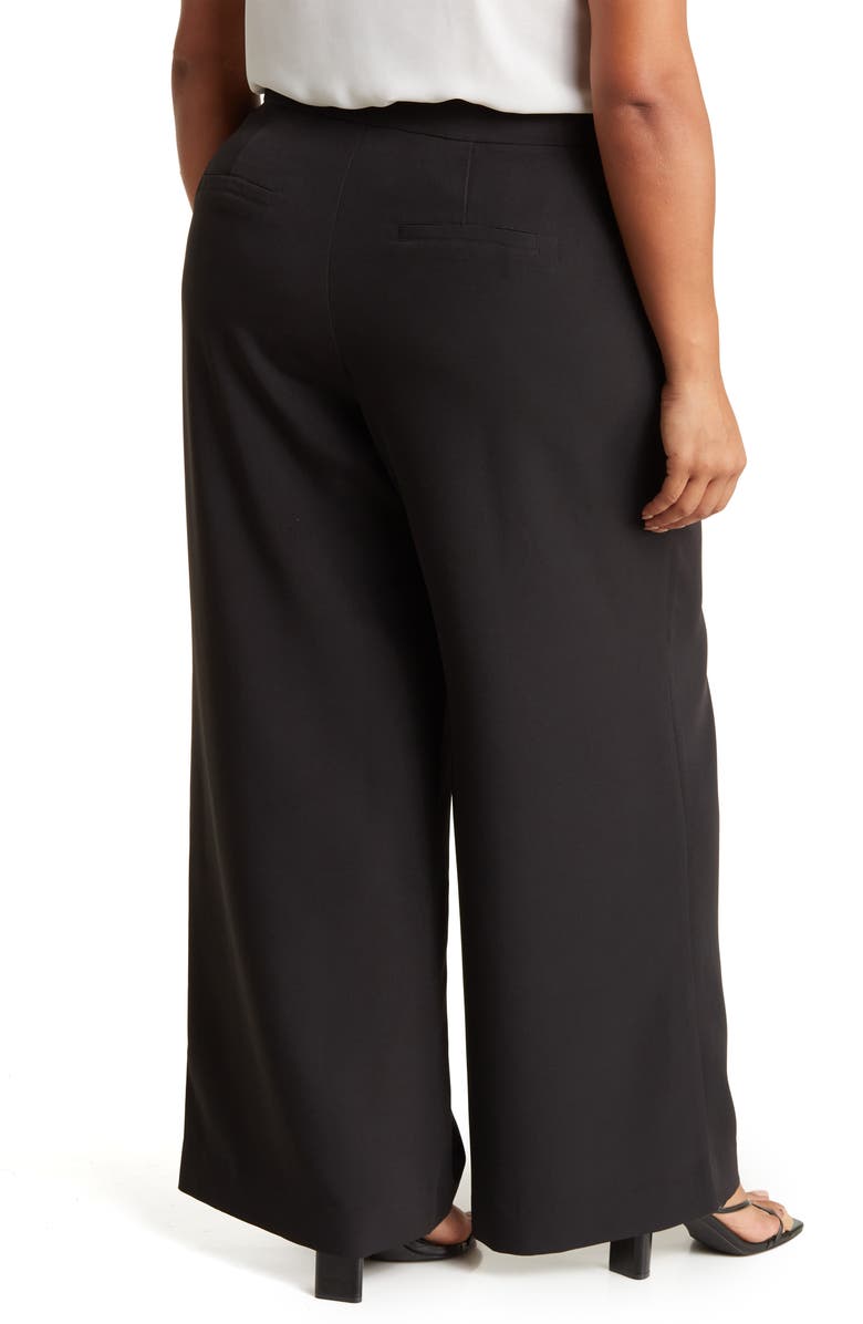 BY DESIGN Senia Flat Front Pants, Alternate, color, Black