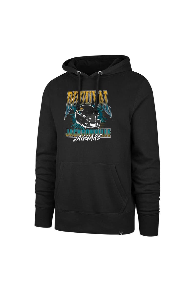 Men's '47 Black Jacksonville Jaguars Regional Headline Pullover Hoodie, Alternate, color, Black