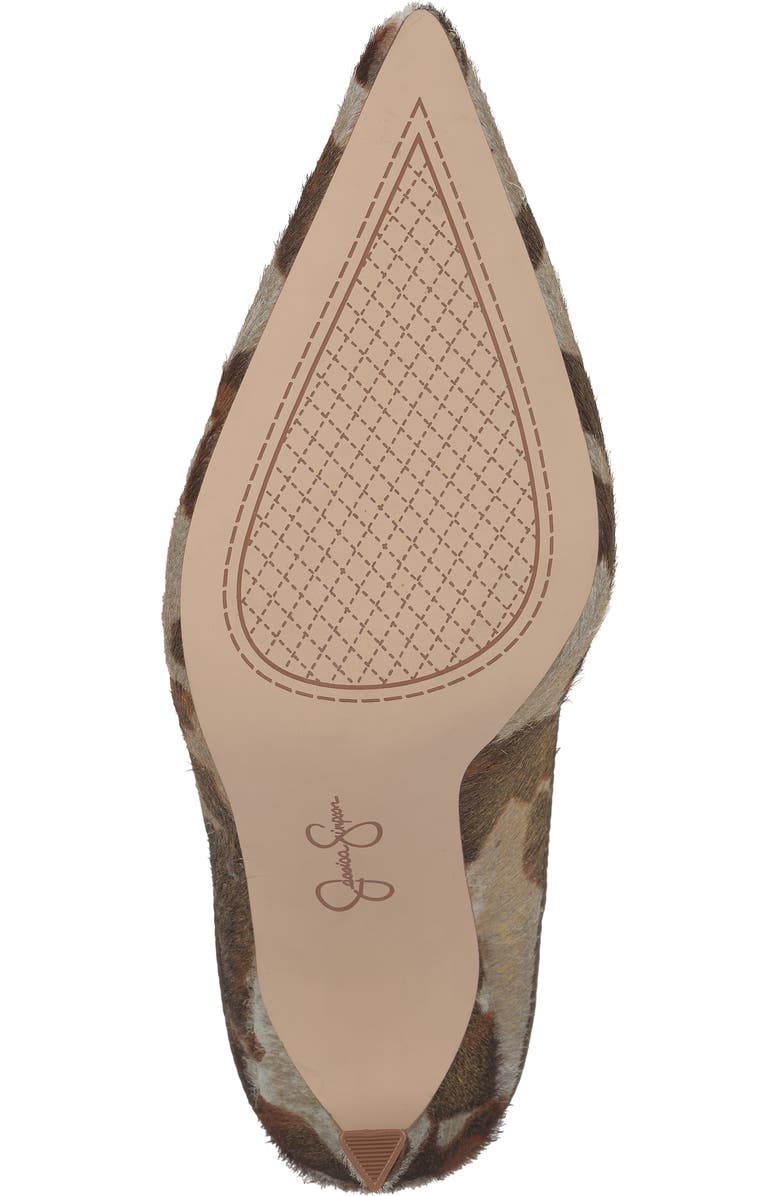 Jessica Simpson Wilix Genuine Calf Hair Pointed Toe Mule, Alternate, color, Beige/ Gold