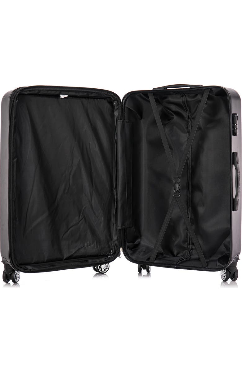TUCCI Colpi Hardshell 3-Piece Spinner Luggage Set, Alternate, color, Black