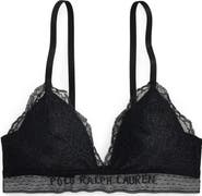 Polo Ralph Lauren Lace & Stretch Cotton Rib Triangle Bralette