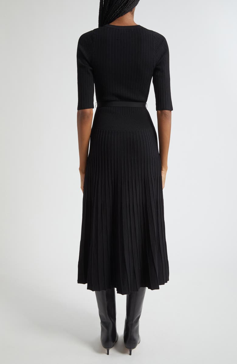 Veronica Beard Elthea Elbow Sleeve Rib Knit Dress, Alternate, color,