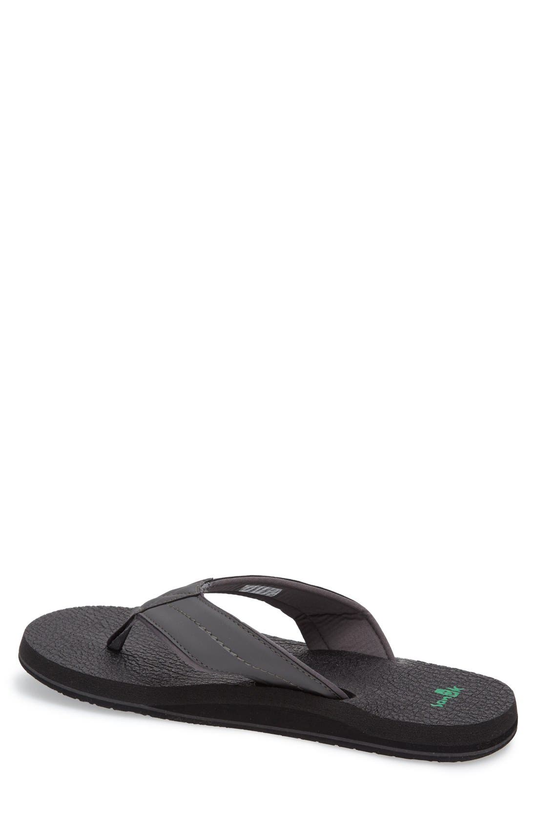 Beer Cozy 2 Flip Flop, Alternate, color, CHARCOAL