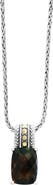 EFFY Sterling Silver & 18K Gold Smokey Quartz Pendant Necklace