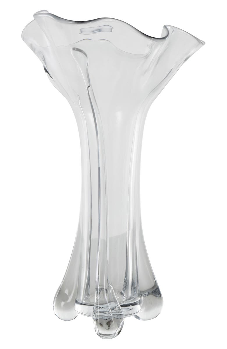 VIVIAN LUNE HOME Clear Glass Vase, Alternate, color, Clear