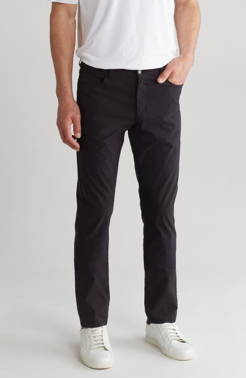Flat Front Slim Leg Performance Twill Pants