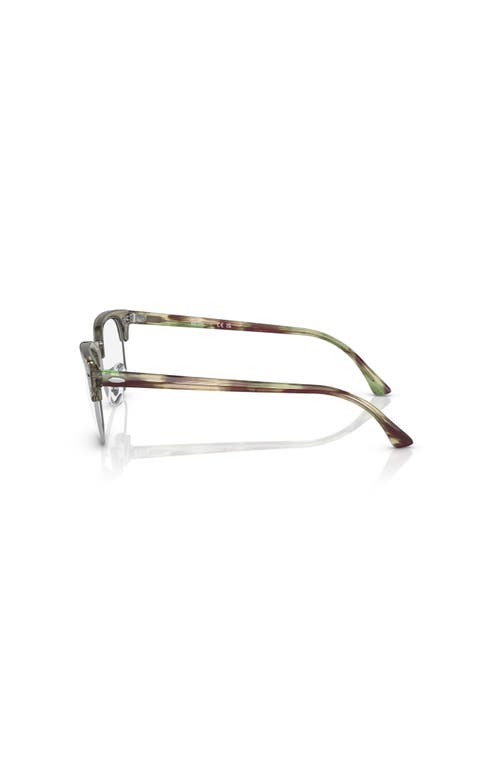 Ray Ban Ray-ban 51mm Square Optical Glasses In Green