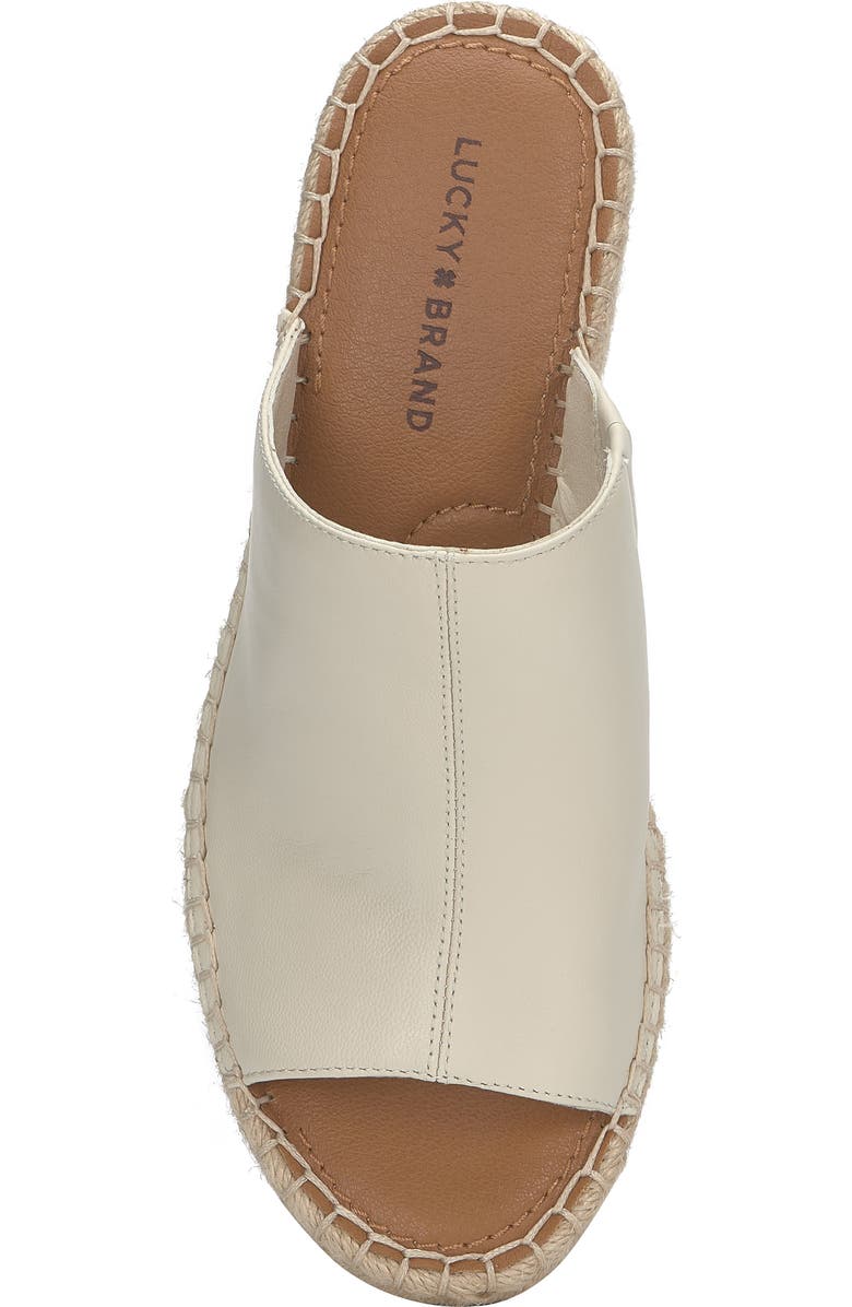 Lucky Brand Cabriah Espadrille Platform Wedge Slide Sandal, Alternate, color, Tusk