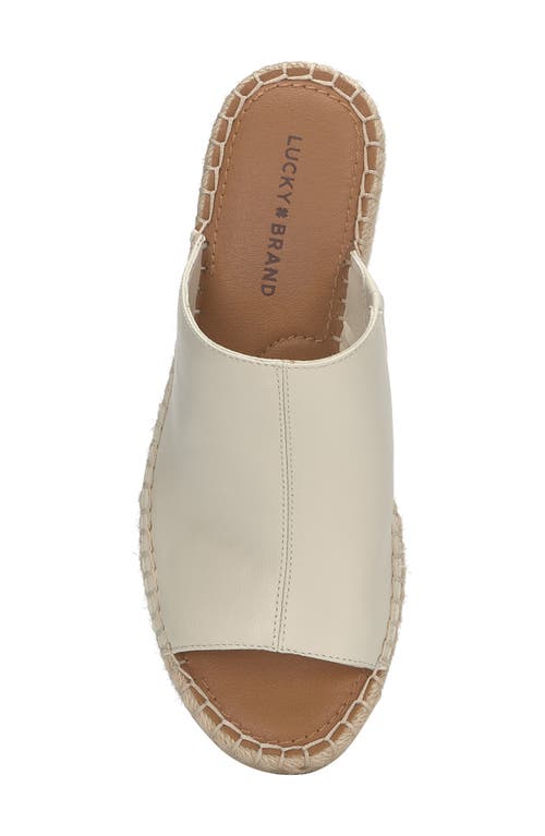 Lucky Brand Cabriah Espadrille Platform Wedge Slide Sandal In Tusk