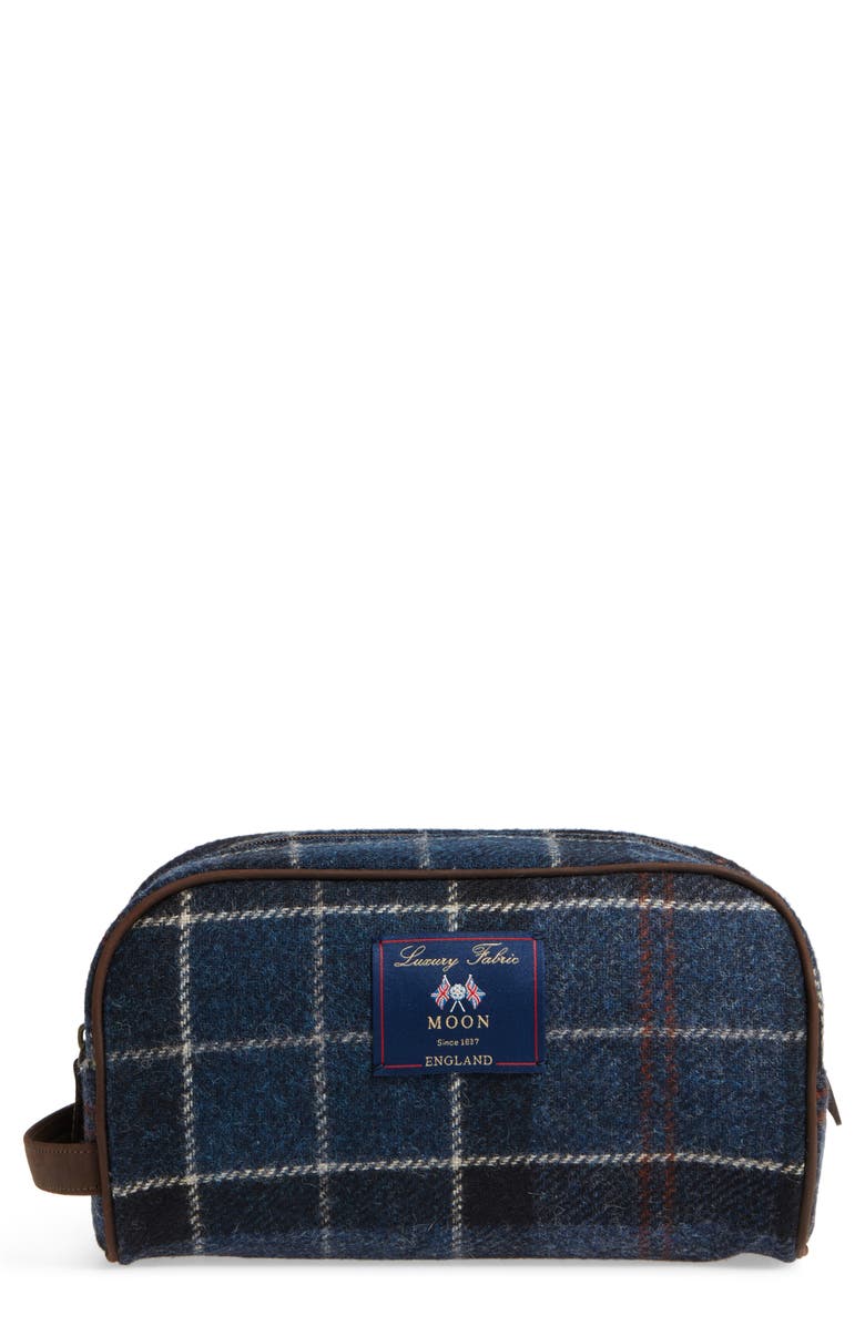 Barbour Tartan Dopp Kit, Main, color,