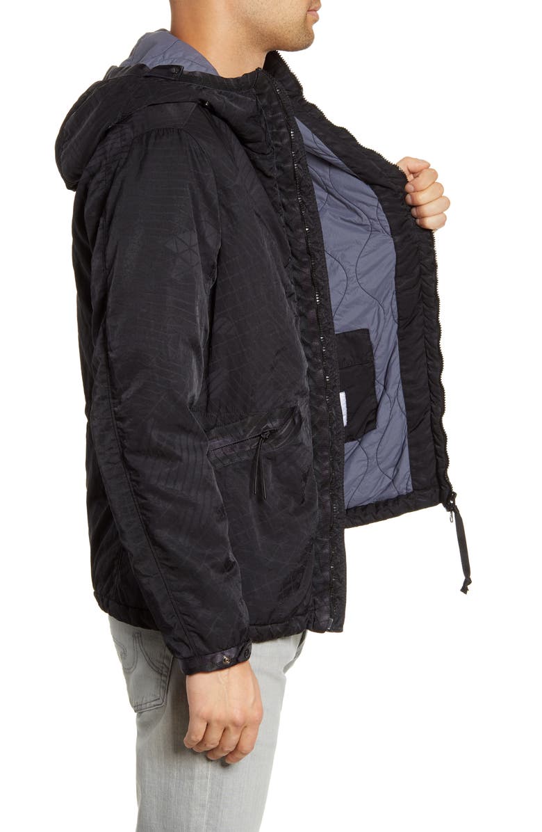 C.P. Company Embossed Water Resistant Hooded Nylon Jacket, Alternate, color, 