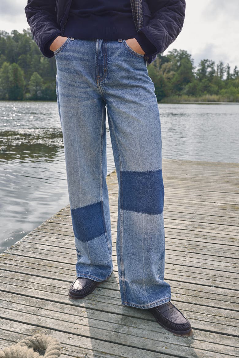 Wide Ultra High Jeans, Alternate, color, Denim blue/color block