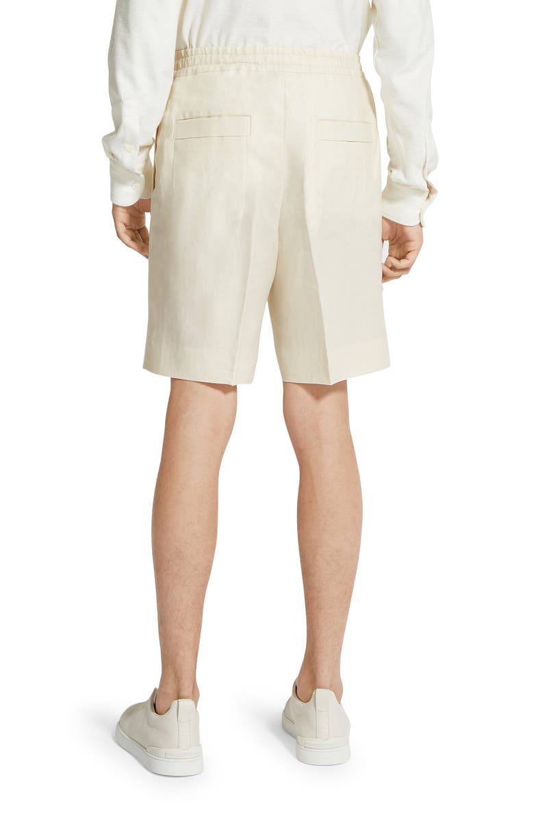 ZEGNA Oasi Linen Shorts, Alternate, color, Calcare