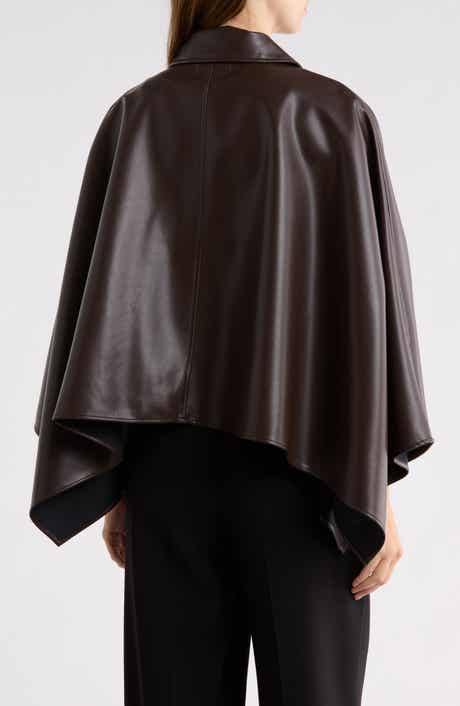 Faux Leather Cape
