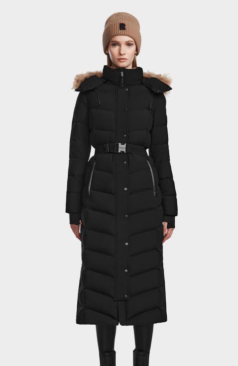 Elsie Matte Long Quilted Down Puffer