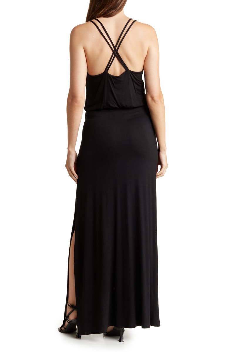 GO COUTURE Crossback Maxi Dress, Alternate, color, 