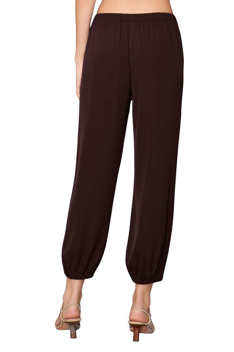 Luxe Crepe Balloon Pants, Alternate, color, GROUND COFFEE