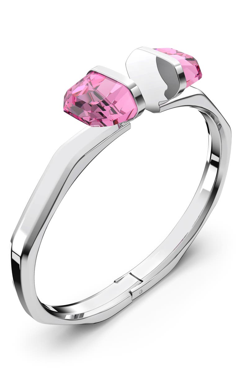 Swarovski Lucent Crystal Hinged Bangle Bracelet, Alternate, color,