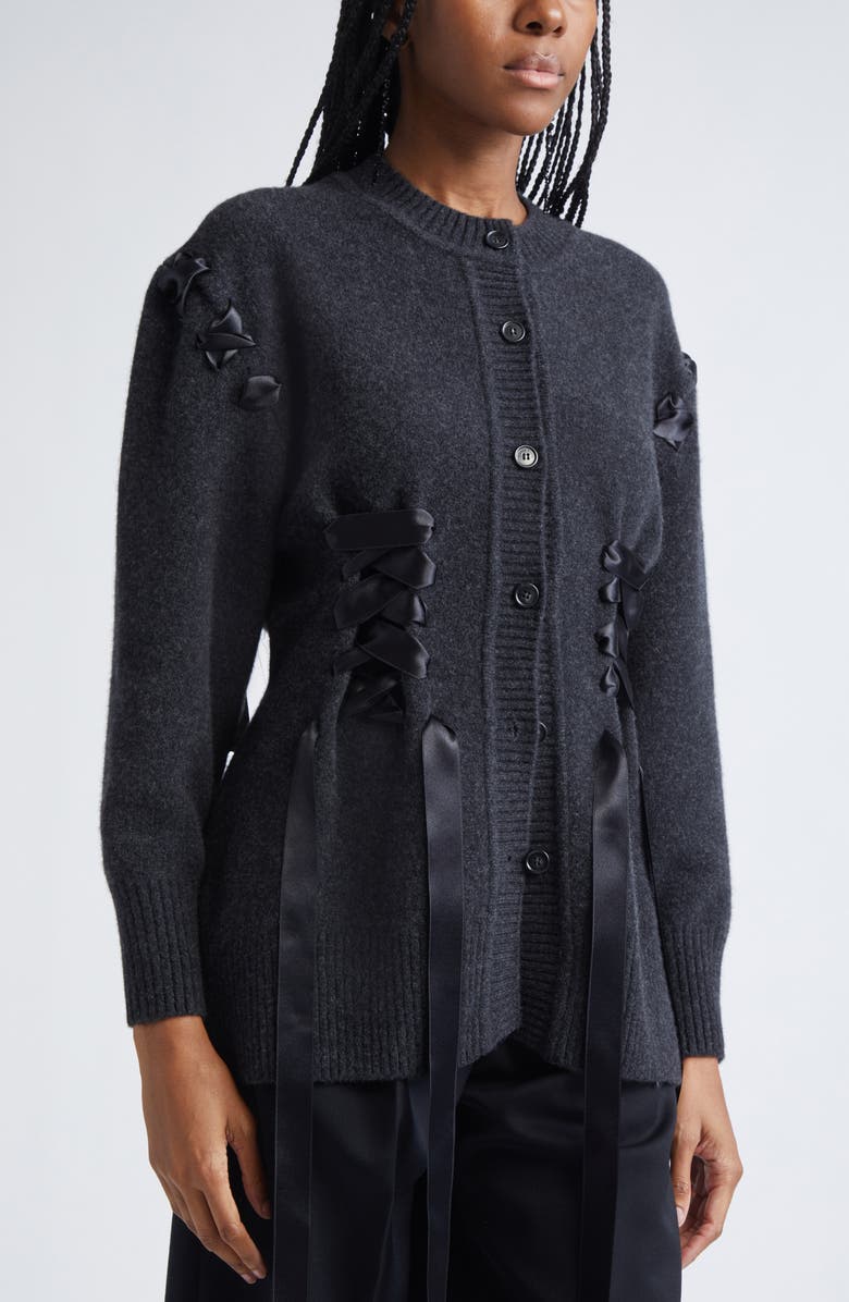 Simone Rocha Sculpted Ribbon Corset Corset, Alternate, color,