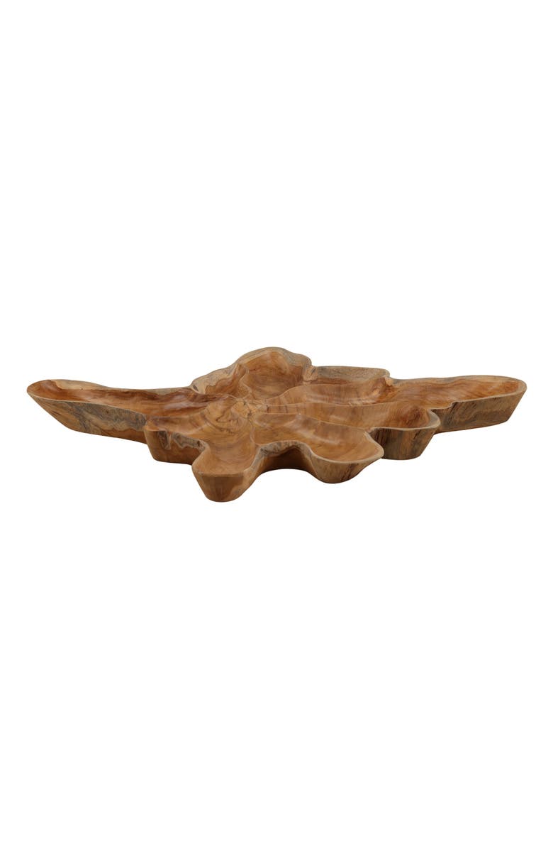 Dovetail Furniture Rowan Teak Wood Tray, Alternate, color, Natural